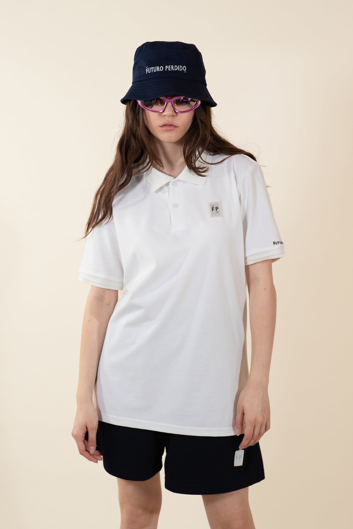 Playera tipo polo iconica manga corta